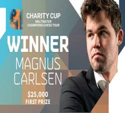 Vua cờ Carlsen vô địch Charity Cup