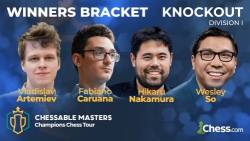 Artemiev Upsets World Champion; Caruana, Nakamura, So Advance To Winners