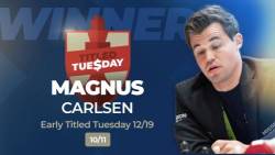 Carlsen, Nakamura Win Titled Tuesday – December 19, 2023