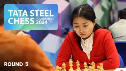 Tata Steel Chess Round 5: Ju, Roebers Upset Firouzja, Niemann While Giri Increases Lead