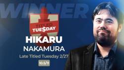 2/27 Titled Tuesday: Le, Nakamura Win